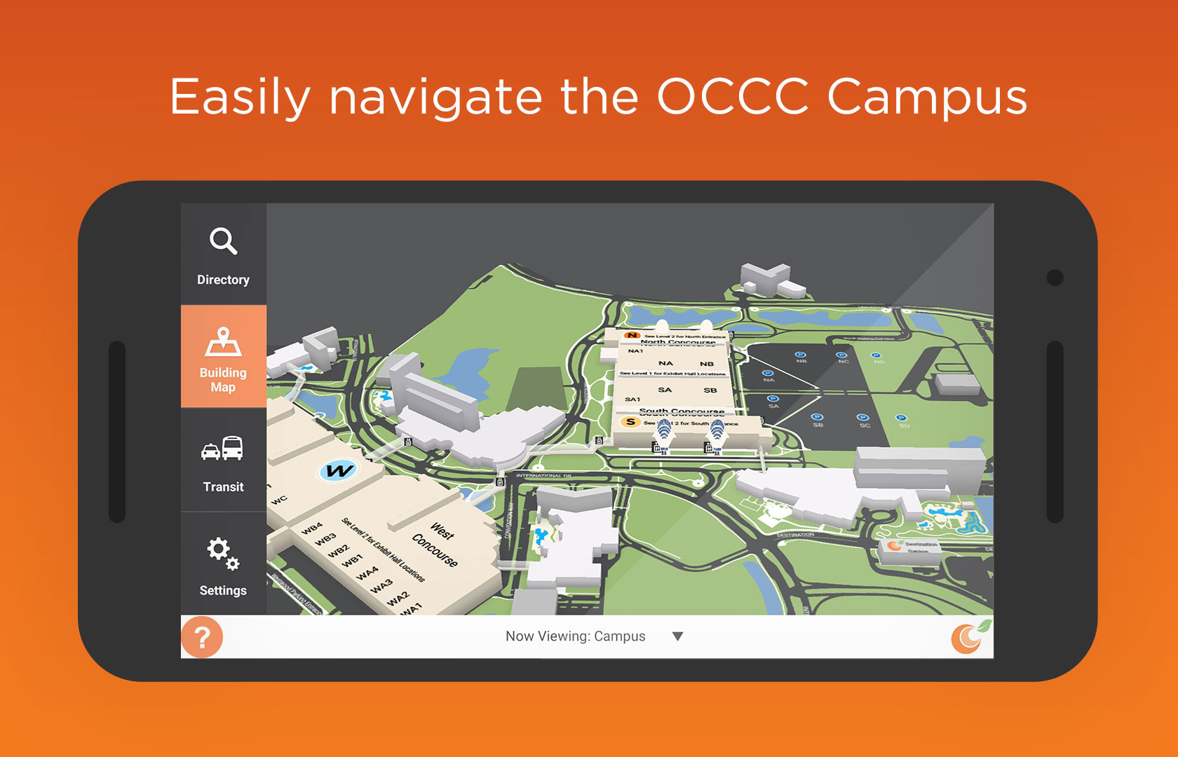 Easily navigate the OCCC Campus